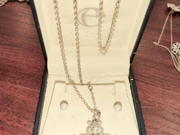 MATCHING PEARL MARCASITE, 925 Silver Jewel Set ! - Main image