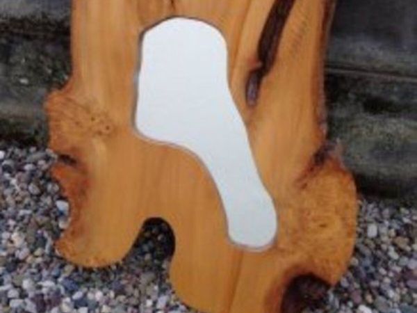 NEW Hand Crafted Wooden Mirror - Main image