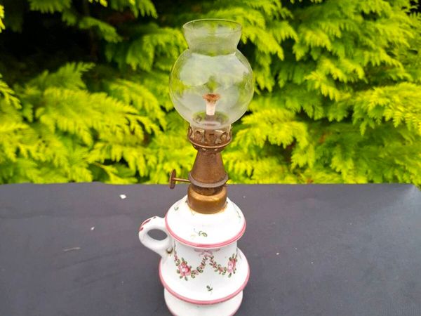 Bedside ceramic oil lamp postage possible - Main image