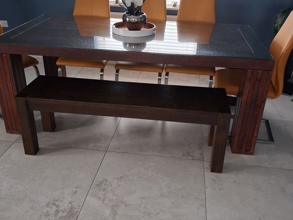 Dining room table, 5 chsirs and footstool - Main image