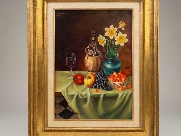 Still Life Oil Painting 1960s Belgian School - Main image