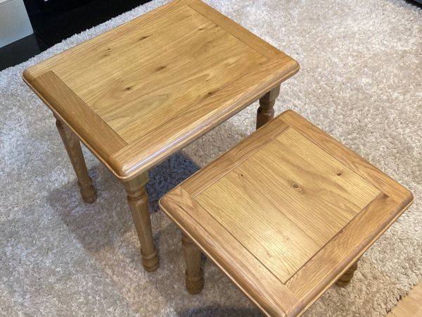 Solid oak nest of tables - Main image