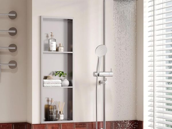 Stainless Steel Shower Niche Recessed 3-Tier - Main image