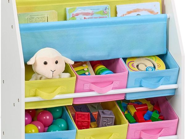 Children's Shelf 6 Boxes Compartments for Books - Main image