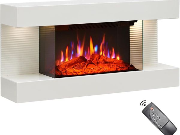 32" Wall Mounted Fireplace All-In-One - Main image