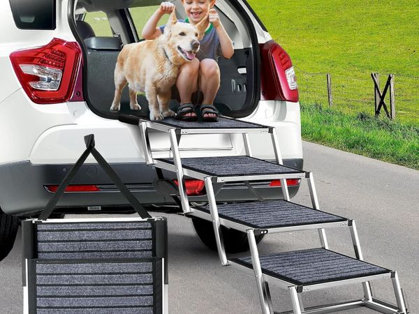 Extra Wide Dog Ramp for Cars Aluminium Step - Main image