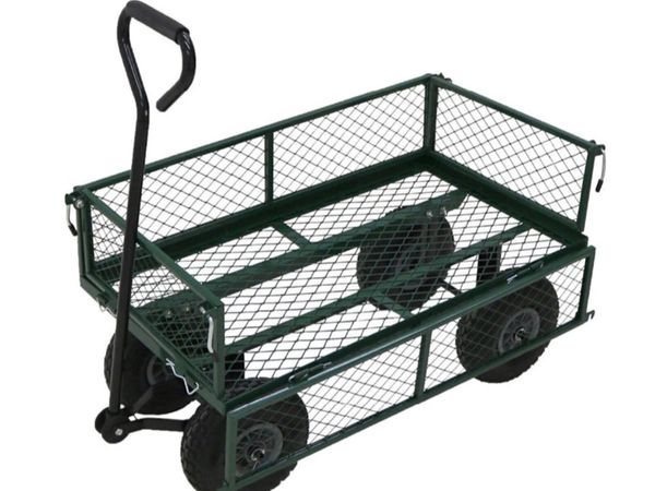 NEW Heavy Duty Garden Cart Metal Utility Trolley - Main image