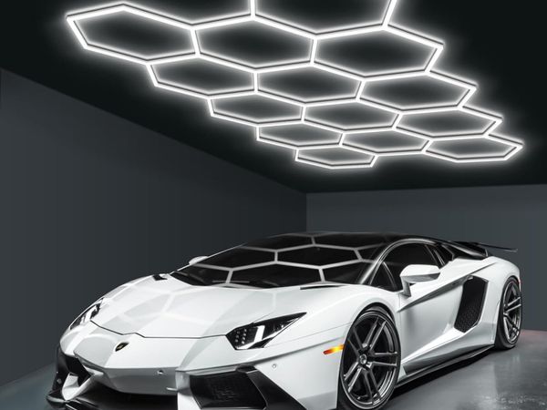 Hexagon LED Garage Lights Honeycomb Ceiling Light - Main image