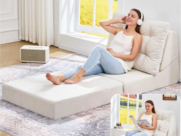 Folding Sofa Bed Large Comfy Floor Lounger - Main image