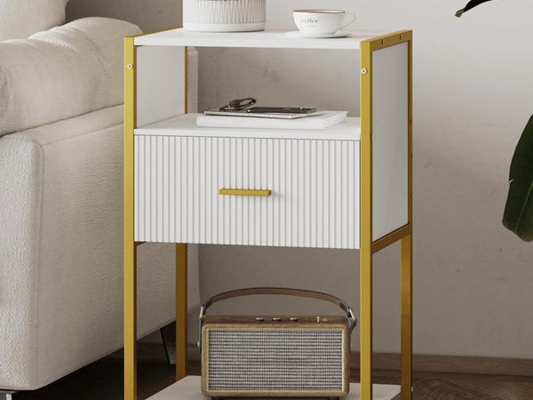 Bedside Table Nightstand with Storage Drawer - Main image