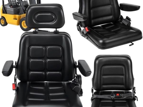 NEW Universal Tractor / Forklift Seat withSeatbelt - Main image