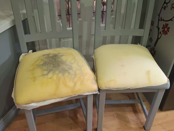 2 x Kitchen Chairs upcycle project. - Main image
