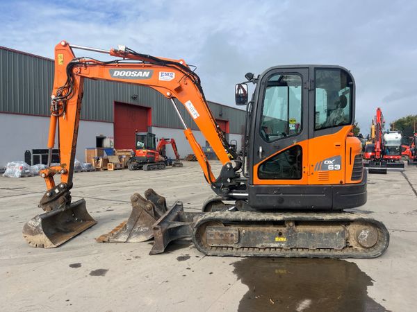2021 Doosan DX63-3 Mini Excavator - Main image