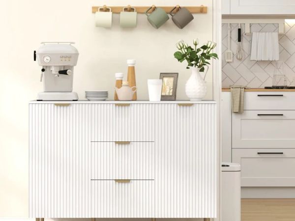 2-Door Sideboard with 3 Drawers and Adjustable She - Main image