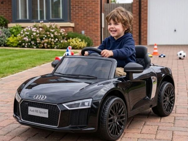 Licensed Audi R8 Spyder 12V Electric Car Black - Main image