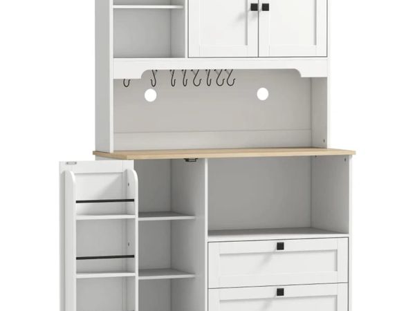 Pantry Cabinet with 3 Doors 2 Drawers 3 Door Shelv - Main image