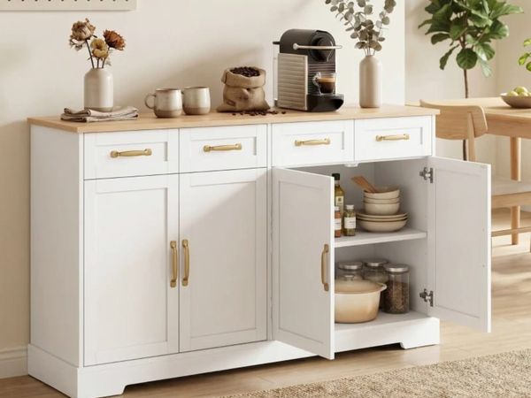 Sideboard Buffet Cabinet, 140 cm Kitchen Storage C - Main image