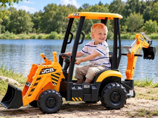 JCB Digger 12V Electric Ride On Tractor Loader - Main image