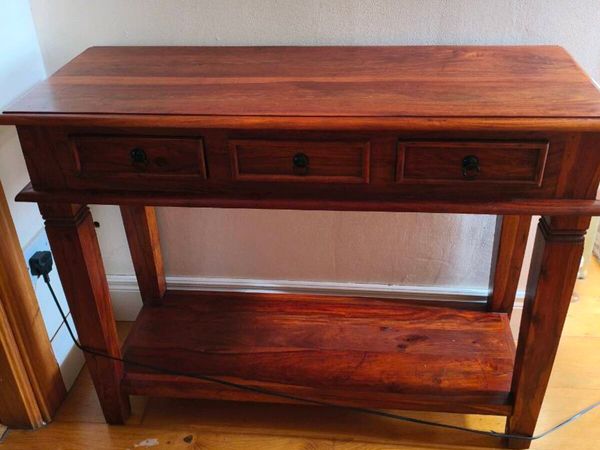 Beautiful solid console table,2 open drawers,new - Main image
