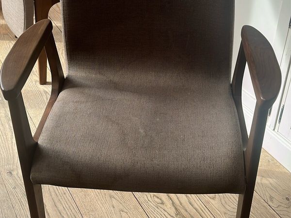 6 walnut dining chairs - Main image
