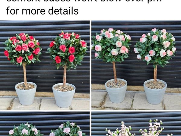 Artificial rose trees & pair cherry blossom - Main image