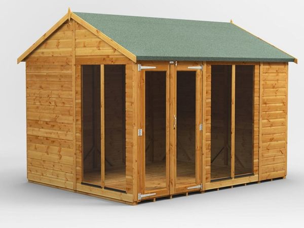 🌿 10x8 Deluxe Apex Summerhouse – Beautiful Garden - Main image