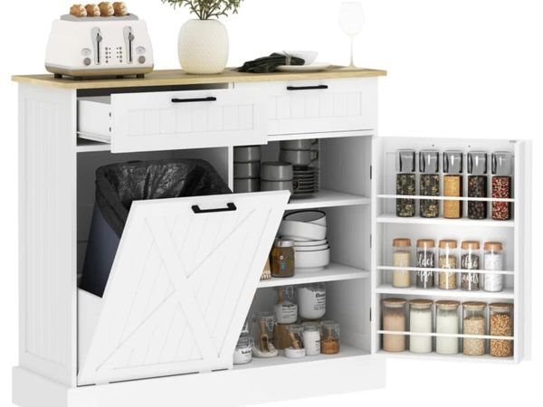 Sideboard with Tilt-out Trash Bin, Farmhouse Kitch - Main image