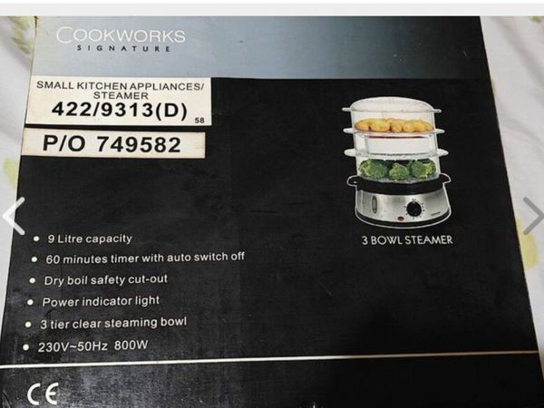 Cookworks 9 ltr 3 bowl Steamer - Main image