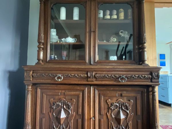 Solid wood French Henry II style buffet - Main image