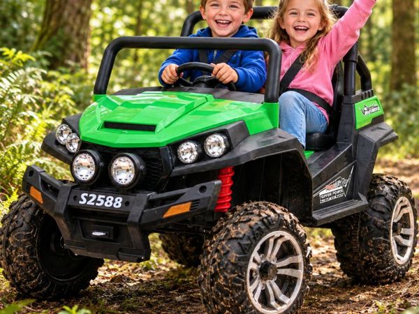 Ranch Wagon 24V Electric Ride On Buggy Green - Main image