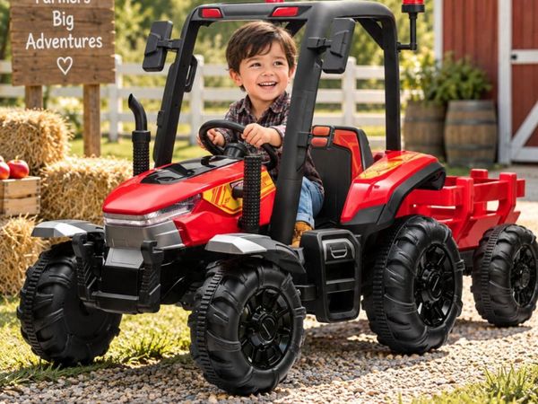 AgriPower 24V Electric Ride On Tractor Trailer - Main image