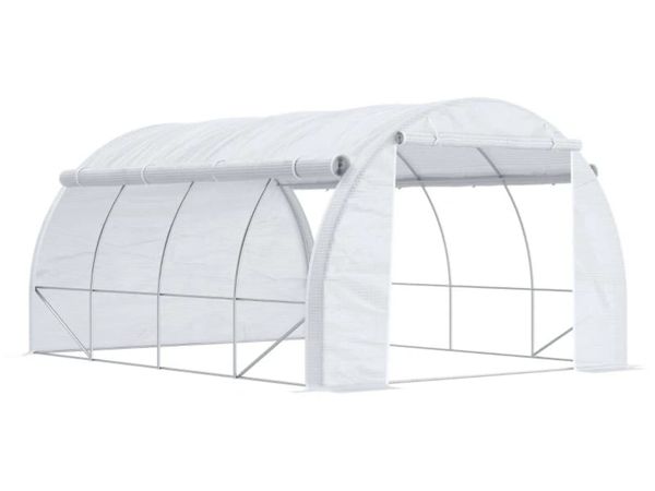 4 x 3 x 2 m Polytunnel Greenhouse w/ Roll-up Side - Main image
