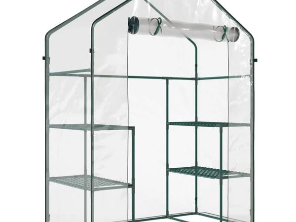 Garden greenhouse 4 shelves steel PVC high-density - Main image
