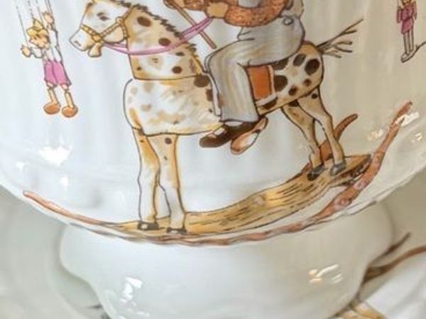 Child's tea set featuring charming illustrations by the German artist Gisela Gottschlich. - Main image