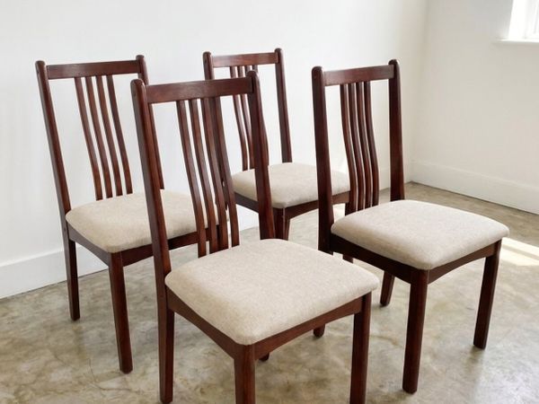 4 Vintage Mid Century Dining Chairs - Main image