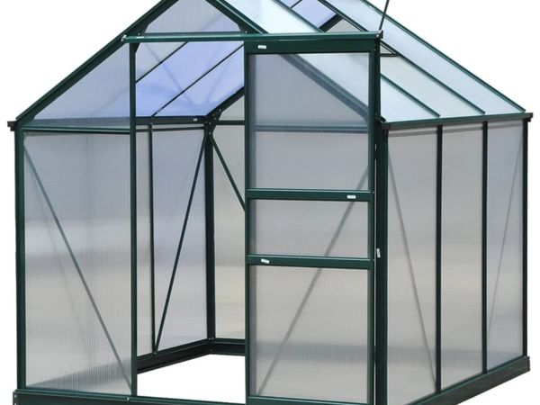 Clear Polycarbonate Greenhouse Large Walk-In Green - Main image