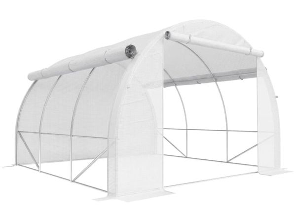 3 x 3 x 2 m Polytunnel Greenhouse with Roll-up Sid - Main image