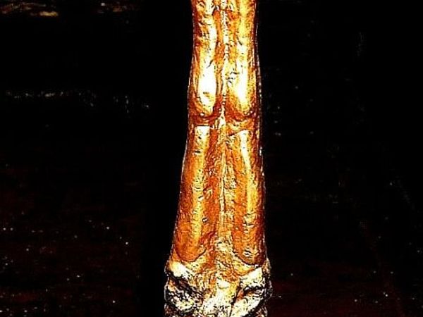 Vintage Gilded Bronze Handstand Acrobat Sculpture - Main image