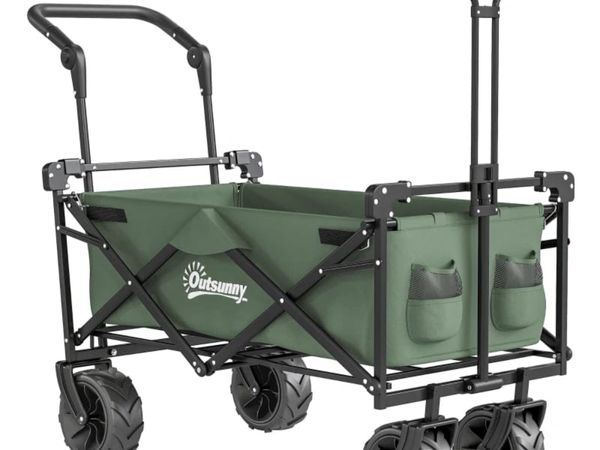 Folding Trolley Cart Storage Wagon Beach Trailer 4 - Main image