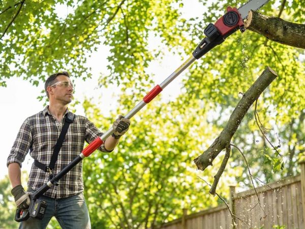 18V 8" Cordless Pole Chainsaw, 1.94m/2.56m Electri - Main image