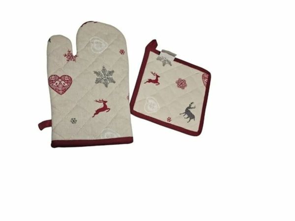 2-piece kitchen set a glove and a mat - Main image