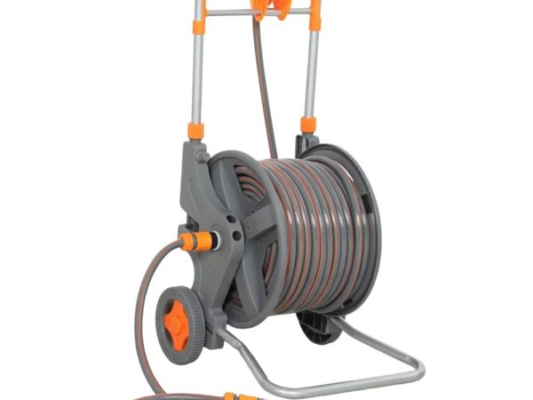 Hose Reel Cart with Wheels, 45+2m Garden Hose Reel - Main image