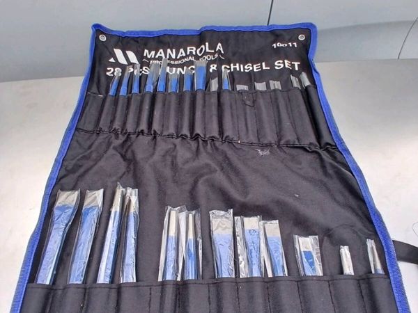 MANAROLA PROFESSIONAL 28PC PUNCH & CHISEL SET 🔨 - Main image