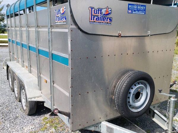 14 foot Tuffmac Tri Axle  Livestock Trailer - Main image