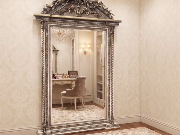 Very nice large mirror with light tones - Main image