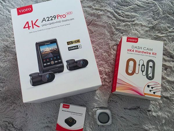 VIOFO A229Pro 3CH 4K Dash Cam + HK4 + BTR200 + CPL - Main image