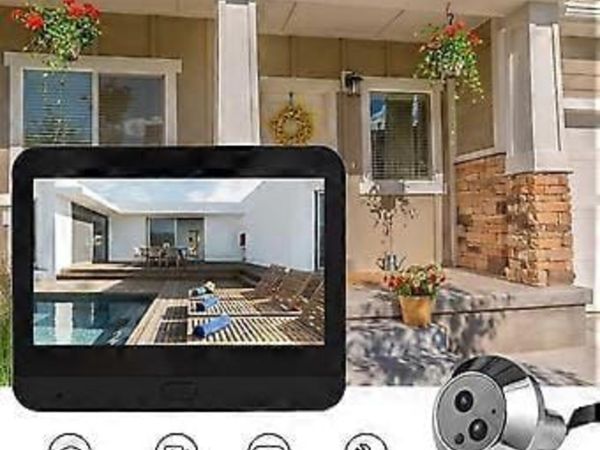 Smart video doorbell camera, WiFi 4.3-inch Screen. - Main image