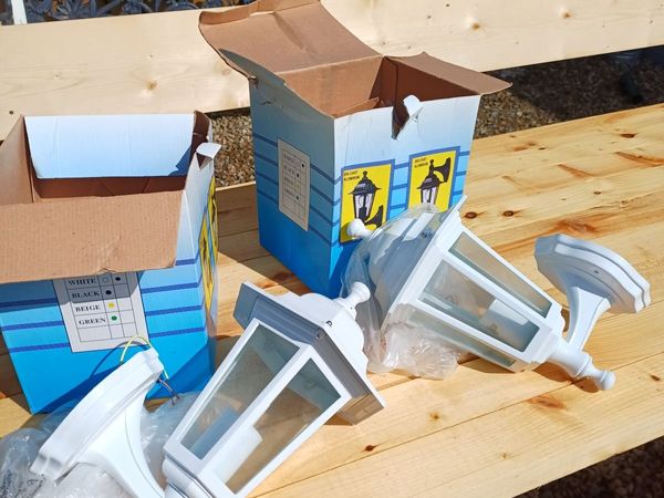 Vintage Aluminium Wall Lanterns - Main image