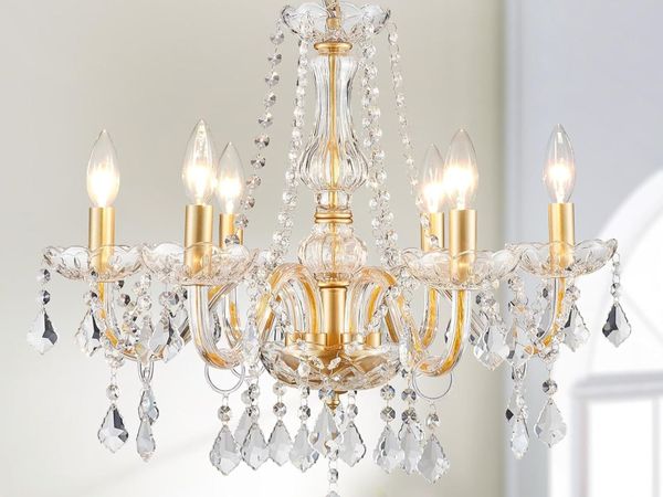 Chandelier 10 Bulb K9 Crystal Ceiling Light - Main image