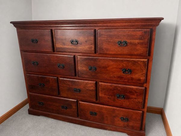 Large Antique/Vintage Mahogany 11-Drawer Chest / D - Main image